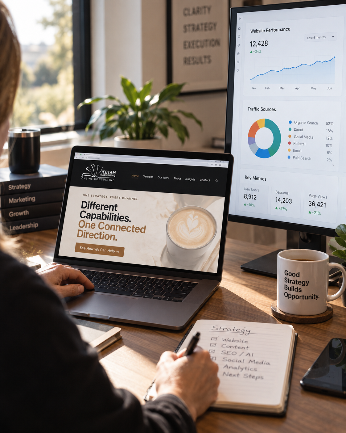 Digital strategy, website analytics and technology supporting business growth